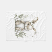 Couverture Polaire Douce illustration de lapin fée à l'aquarelle (Devant (Horizontal))