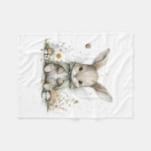 Couverture Polaire Douce illustration de lapin fée à l'aquarelle (Devant (Horizontal))