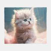 Couverture Polaire Douce petite chatte (Devant (Horizontal))