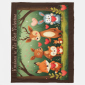 Couverture Polaire Douceur Meilleure Saint-Valentin Animaux de la For (Devant)
