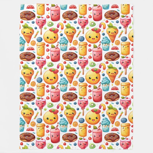 Couverture Polaire Douceurs gaies et amusantes (Devant)