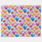 Couverture Polaire Douceurs gaies et amusantes (Devant (Horizontal))