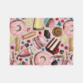Couverture Polaire Douceurs sur rose (Devant (Horizontal))