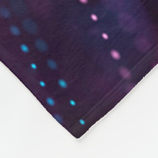 Couverture Polaire Douche bleue et argentée de conception abstraite (Coin)