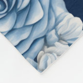 Couverture Polaire Douche de Mariage Fleurs en Rayures Bleu Marine (Coin)