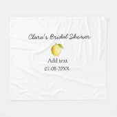 Couverture Polaire Douche nuptiale citron moderne simple minimum rust (Devant (Horizontal))