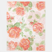 Couverture Polaire Douche rose orange (Devant)