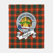 Couverture Polaire Douglas de Roxburgh Clan Badge Tartan Plaid (Devant)