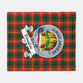 Couverture Polaire Douglas de Roxburgh Clan Badge Tartan Plaid (Devant (Horizontal))