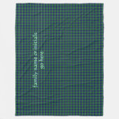 Couverture Polaire Douglas Official Tartan avec monogramme / nom (Devant)