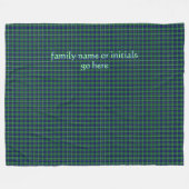Couverture Polaire Douglas Official Tartan avec monogramme / nom (Devant (Horizontal))