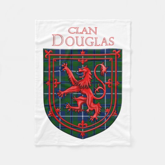 Couverture Polaire Douglas Tartan Scottish Plaid Lion Rampant (Devant)