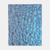 Couverture Polaire Doux gouttes de pluie sur verre bleu (Devant)