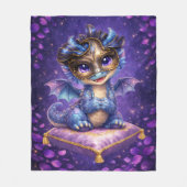 Couverture Polaire Doux plaid en molleton Dragon de masquerade mignon (Devant)