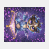 Couverture Polaire Doux plaid en molleton Dragon de masquerade mignon (Devant (Horizontal))