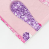 Couverture Polaire Doux rose violet Parties scintillant goutte Monogr (Coin)