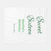 Couverture Polaire Douze ans sucrés nom date calligraphie boho ret (Devant (Horizontal))