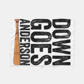 Couverture Polaire DOWN GOLF ANDERSON FUNNY BASEBALL cadeau ANDERSON (Devant (Horizontal))