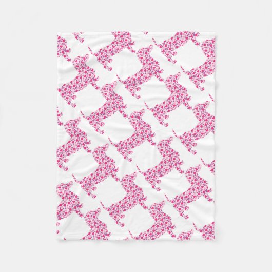 Couverture Polaire DOXIE-Coeurs (Devant)