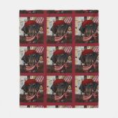 Couverture Polaire Doxie noir et feu (Devant)