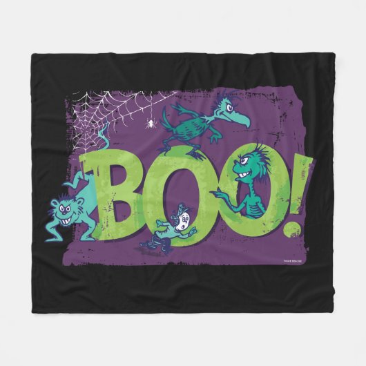 Couverture Polaire Dr Seuss | BOO ! Graphique d'Halloween (Devant (Horizontal))