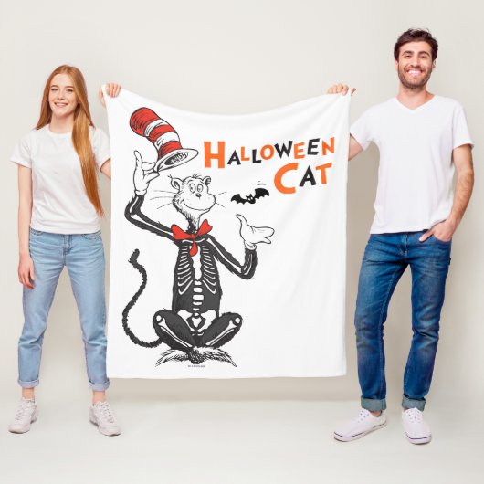 Couverture Polaire Dr. Seuss | Chat Chapeauté Halloween (En situation)
