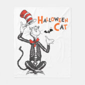 Couverture Polaire Dr. Seuss | Chat Chapeauté Halloween (Devant)