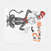 Couverture Polaire Dr. Seuss | Chat Chapeauté Halloween (Devant (Horizontal))
