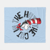 Couverture Polaire Dr Seuss | Chat dans l'art rond Casquette (Devant (Horizontal))