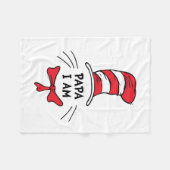 Couverture Polaire Dr Seuss | Chat dans le Casquette - Papa Je suis (Devant (Horizontal))