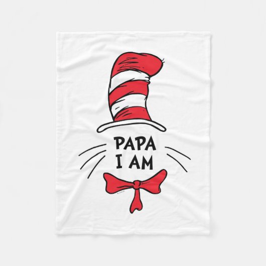 Couverture Polaire Dr Seuss | Chat dans le Casquette - Papa Je suis (Devant)