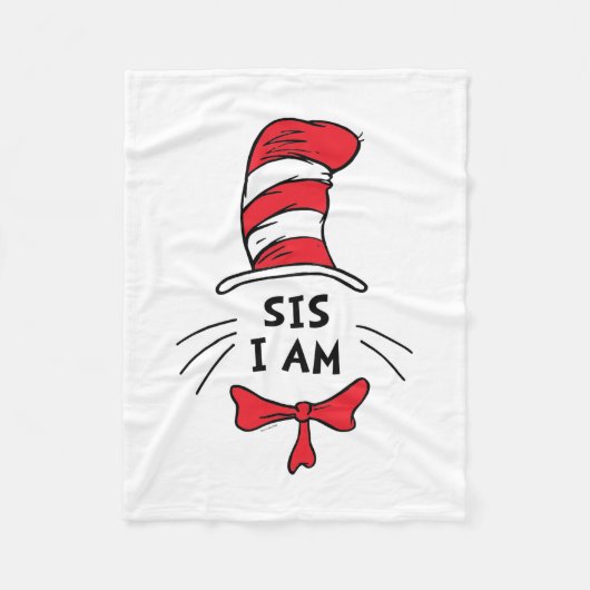 Couverture Polaire Dr Seuss | Chat dans le Casquette - Sis I am (Devant)