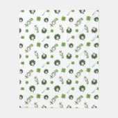 Couverture Polaire Dr Seuss | Chat dans le Motif Casquette Clover (Devant)