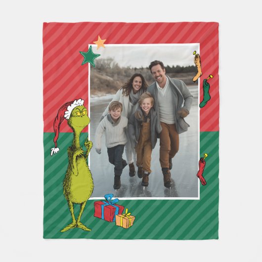 Couverture Polaire Dr. Seuss | Grinch Family Photo Holiday (Devant)