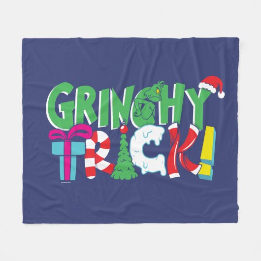 Couverture Polaire Dr. Seuss | Grincheux Trick (Devant (Horizontal))