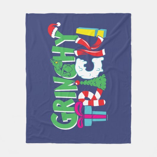 Couverture Polaire Dr Seuss | Grinchy Trick (Devant)