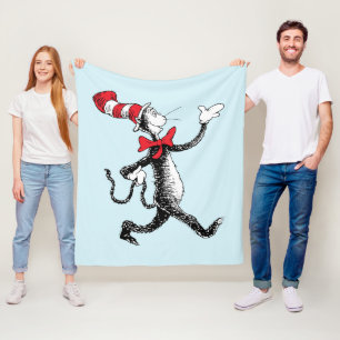 Couverture Polaire Dr. Seuss Le Chat dans le Chapeau fait le Chat W