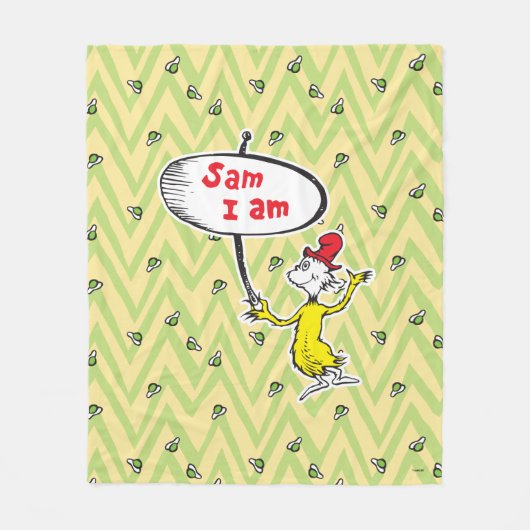 Couverture Polaire Dr Seuss | Symbole de retenue Sam-I-Am (Devant)