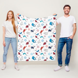 Couverture Polaire Dr. Seuss   Un Poisson Deux Poissons Motif Étoile