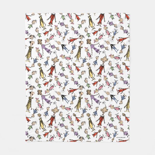 Couverture Polaire Dr. Seuss Whoville Characters Festive Pattern (Devant)
