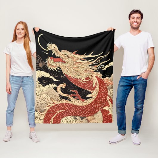 Couverture Polaire dragon (En situation)