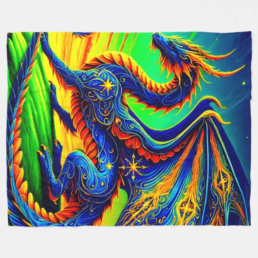 Couverture Polaire Dragon Art (Devant (Horizontal))