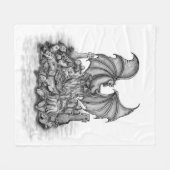 Couverture Polaire Dragon avec Zombie (Devant (Horizontal))