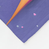 Couverture Polaire Dragon Bébé mignon aux fleurs roses (Coin)