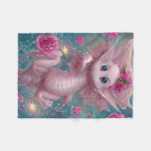 Couverture Polaire Dragon Bébé Rose (Devant (Horizontal))