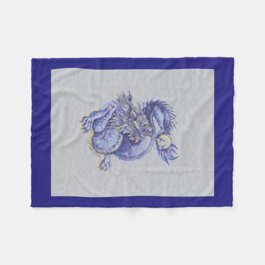 Couverture Polaire Dragon bleu (Devant (Horizontal))