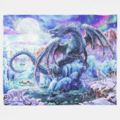 COUVERTURE POLAIRE DRAGON BLEU (Devant (Horizontal))
