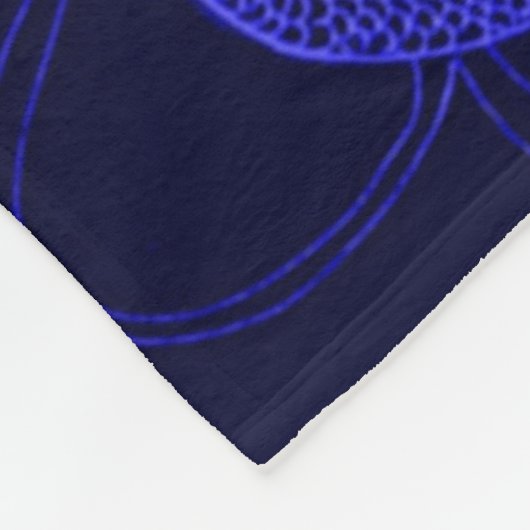 Couverture Polaire Dragon chinois bleu (Coin)