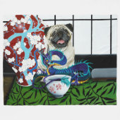 Couverture Polaire Dragon chinois de Chien carlin (Devant (Horizontal))