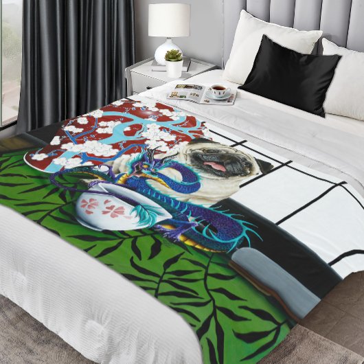 Couverture Polaire Dragon chinois de Chien carlin